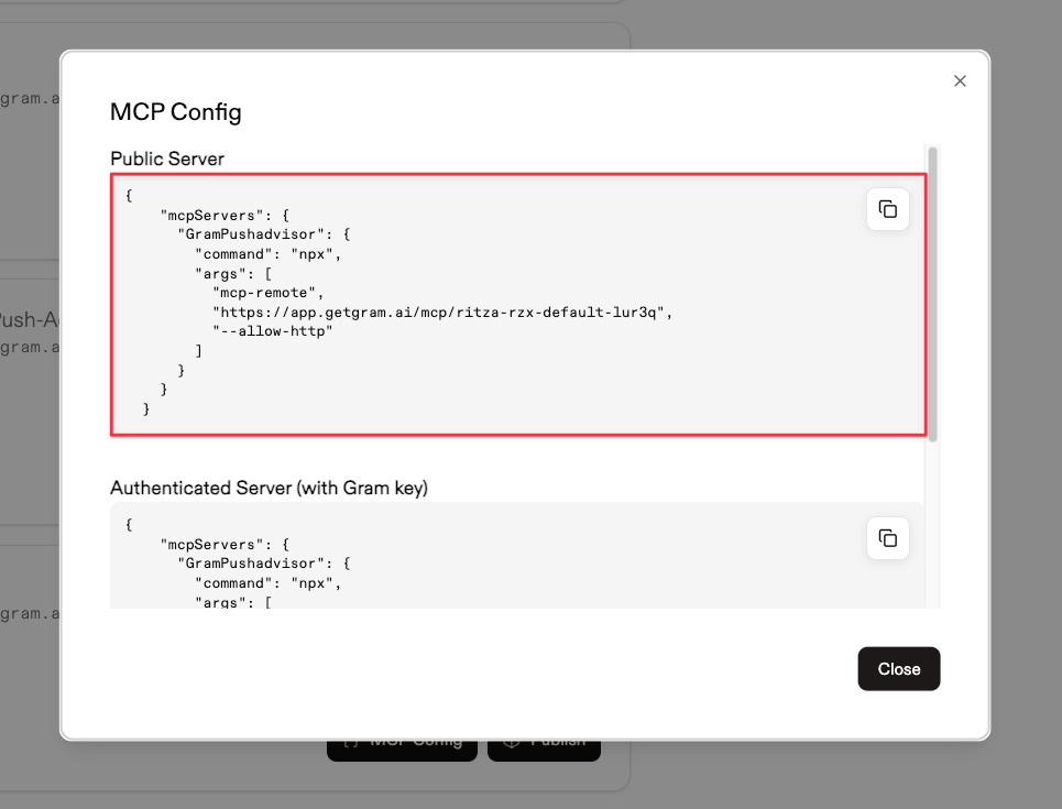 MCP config
