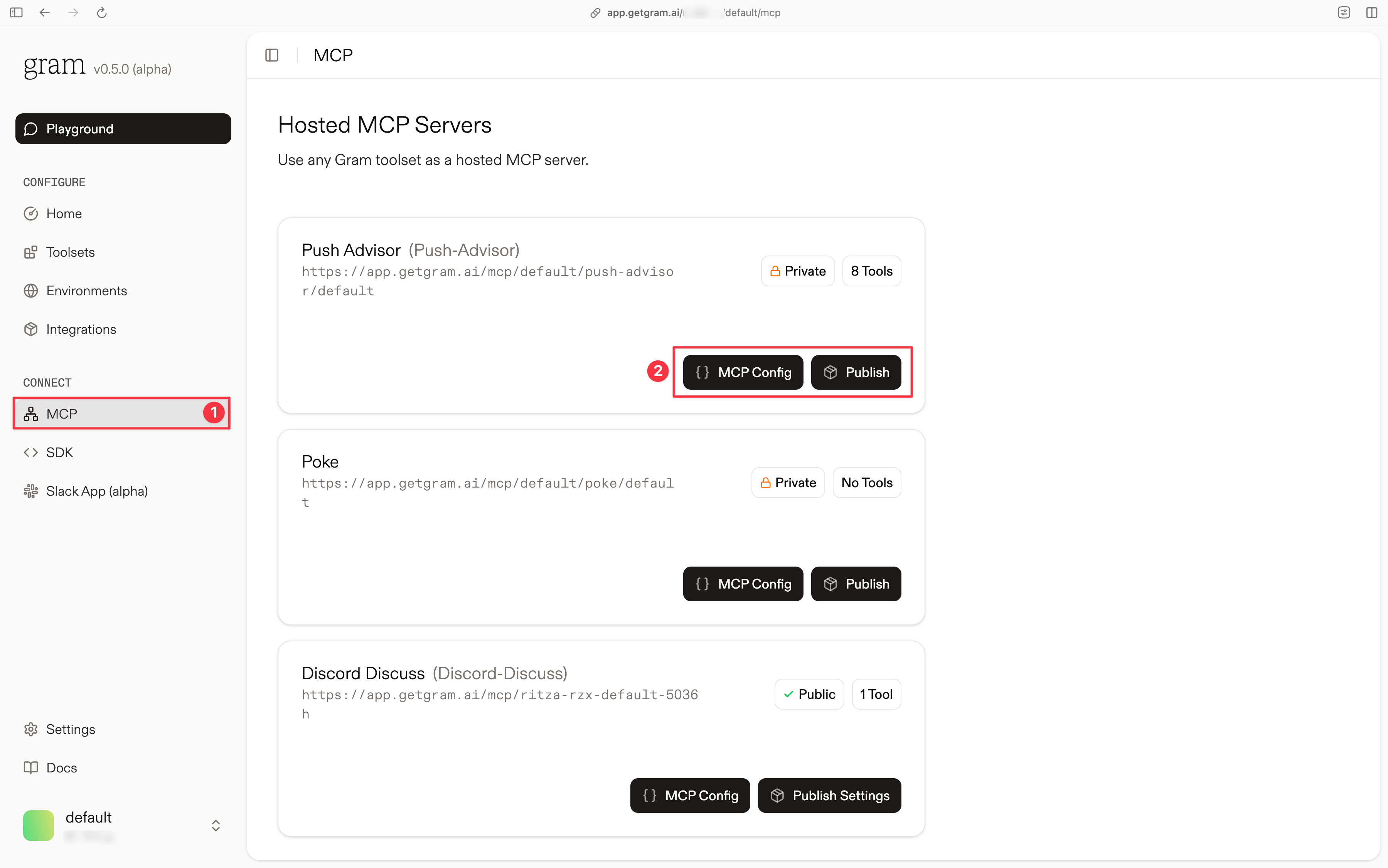 Publishing an MCP server