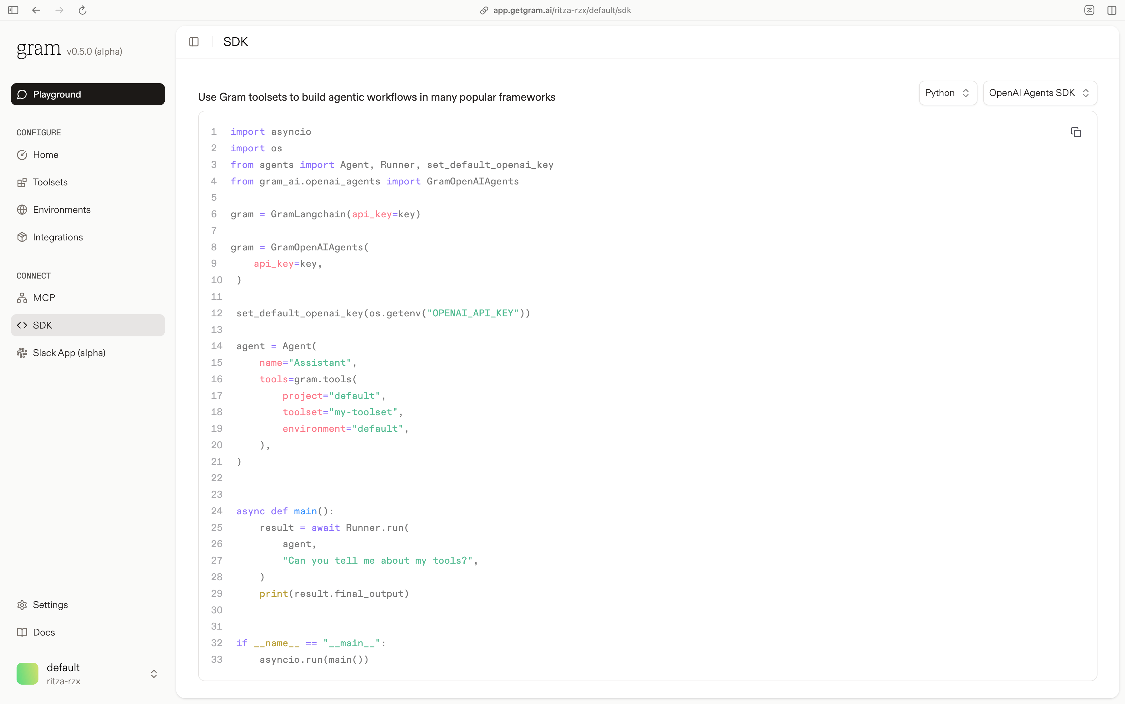 Code snippet