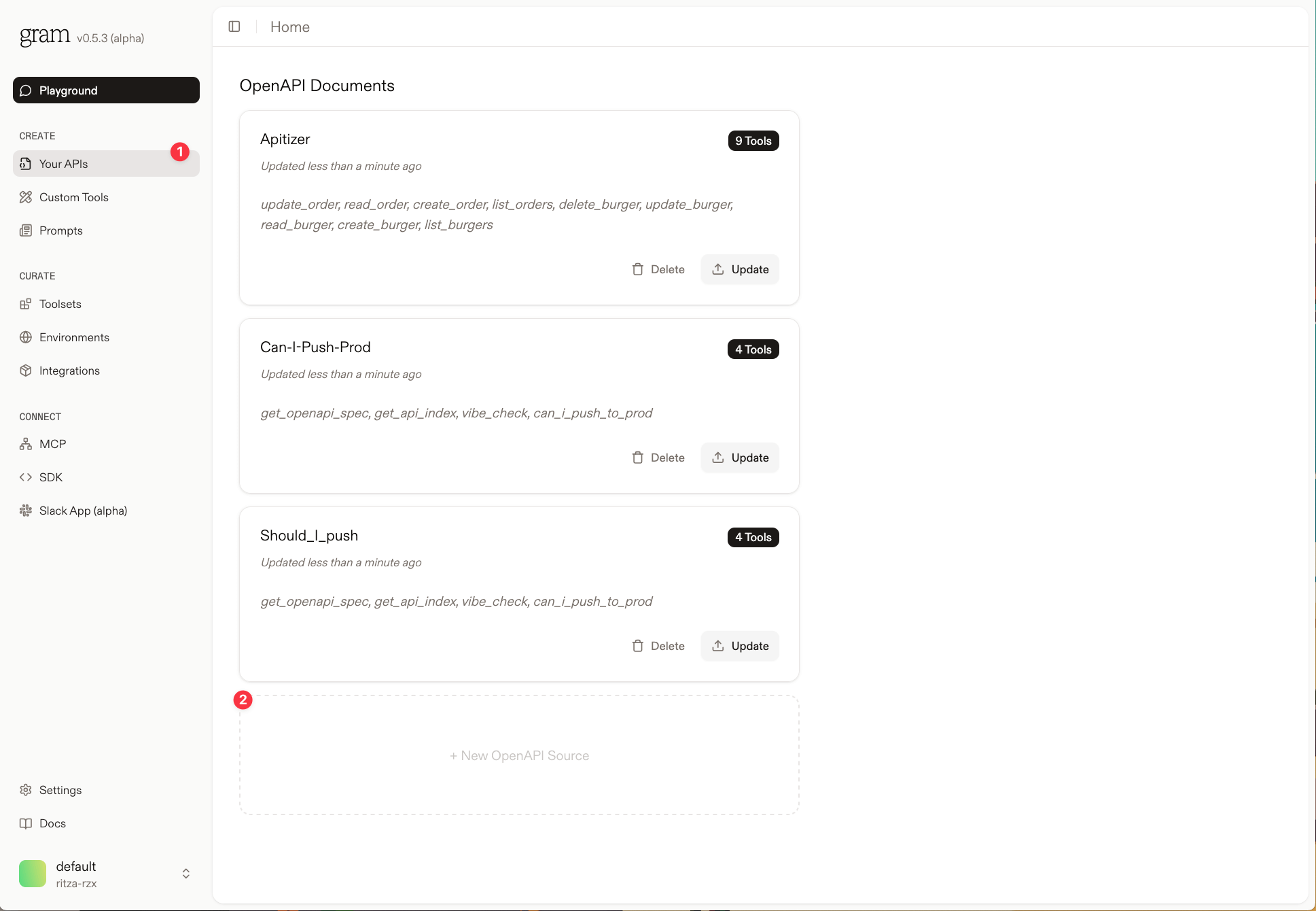 Upload OpenAPI document